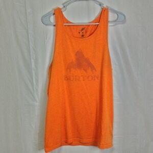 Burton Orange Graphic Print Mountain Dew Tank Size M